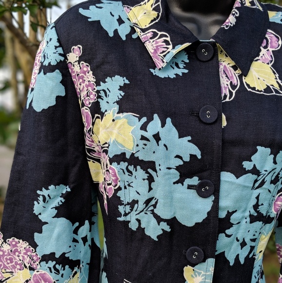 EMMA JAMES Floral Linen Blazer - Picture 3 of 4